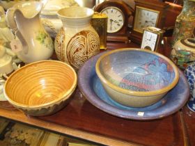 Three Studio Pottery Bowls and a Vase