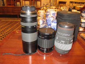 Vivitar, Kalimer and Sigma Camera Lenses