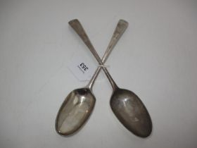 Pair of Silver Table Spoons, London 1784, Maker TW, 132g