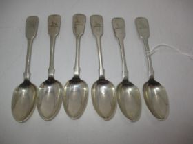 Set of 6 Silver Teaspoons, Exeter 1850, Maker RWJWJW, 162g