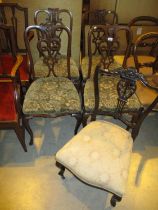 Set of 4 1920's Mahogany Chairs and a Nursing Chair