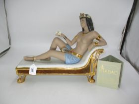 Nadal Figure of Cleopatra on a Chaise Longue, Model 174442, No. 306 of 5000, with Certificate