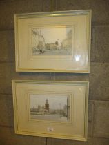 Andrew Neilson, Pair of Watercolours, West Station and High Street Dundee, 17x25cm