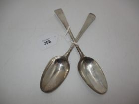 Pair of Silver Table Spoons, London 1769, Maker ET, 142g