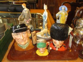 Three Royal Doulton Character Jugs and 3 Classique Figures