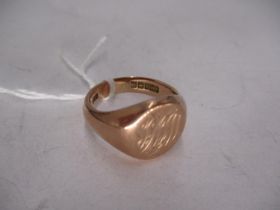 9ct Gold Signet Ring, 10.4g