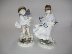 Two Coalport Figures, The Boy 1101/9500, Visiting Day 4038/9500