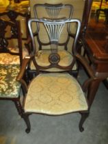 Pair of 1920s Mahogany Occasional Chairs