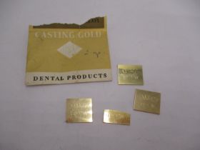 Johnson Matthey & Co. Dental Casting Gold Stamped 18ct W, 10.75g