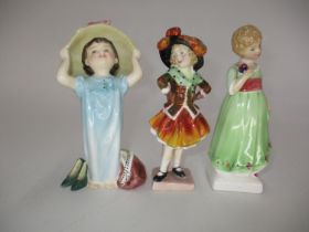 Three Royal Doulton Figures, Make Believe HN2225, Tess HN2865, Pearly Girl HN2036