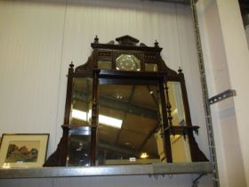 Late Victorian Overmantle Mirror, 110x110cm