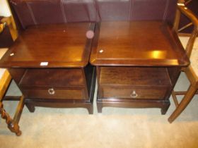 Pair of Stag Minstrel Bedside Tables, 52cm