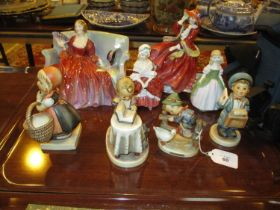 Four Royal Doulton and 4 Hummel Figures