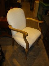 Queen Anne Style Occasional Arm Chair