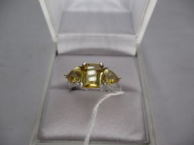 Citrine Art Deco Style Ring