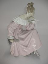 Lladro Figure of a Seated Woman, 29cm