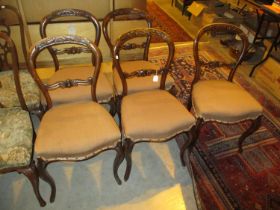 Set of 5 Victorian Balloon Back Chairs