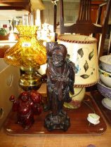 Radford Table Lamp, Oil Lamp and 2 Figures
