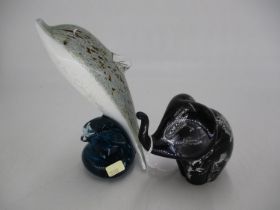 Langham Glass Dolphin and Elephant