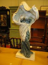 Art Nouveau Style Pottery Figures of a Woman, 63cm