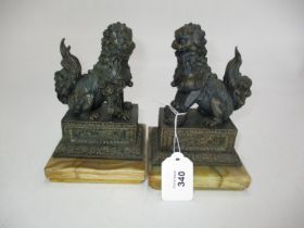 Pair of Bronzed Dogs of Fo