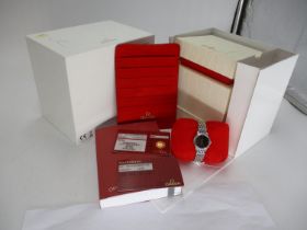 Ladies Omega De Ville Watch with Box and Papers, Ref. 42410246001001, Watch No. 91896952, Calibre