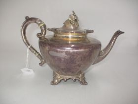 Victorian Silver Teapot, Sheffield 1858, Maker JD & S, 894g