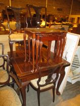 Mahogany Draw Leaf Dining Table, 4 Occasional Chairs, Nest of Tables and a Picture