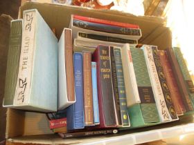 Box of Books including Folio Society and Winston Churchill