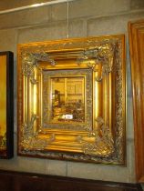 Gilt Frame Wall Mirror, 67x61cm