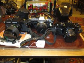 Olympus CM10, Centon K100 and Pentax ME Cameras