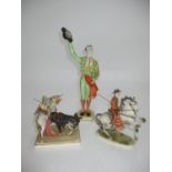 Galvez Porcelain Matador and 2 Matador on Horseback Groups