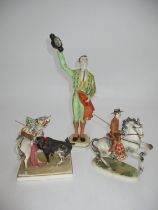 Galvez Porcelain Matador and 2 Matador on Horseback Groups