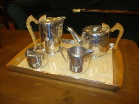 Picquot 4 Piece Tea Service with Tray