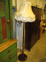 Turned Pillar Standard Lamp with Shade