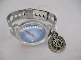 Timex Automatic Watch and a Crest Brooch