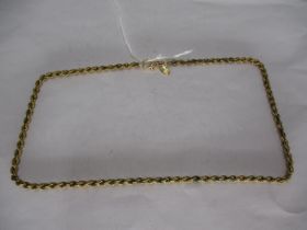 9ct Gold Rope Twist Necklace, 13.5g