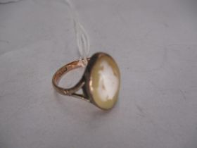 9ct Gold Cameo Ring, 2.3g, Size L