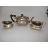 Silver 3 Piece Bachelors Tea Service, Chester 1910/11, Maker GN RH, 716g