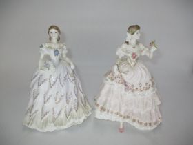 Two Royal Worcester Figures, The Last Waltz 7591/12500 and The Fairest Rose 5633/12500