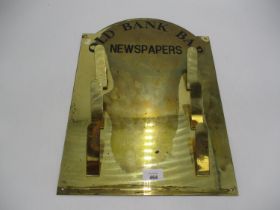Brass Old Bank Bar Newspaper Rack