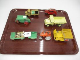 Seven Dinky Play Worn Vehicles