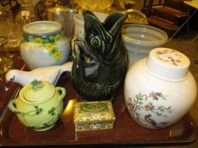 E. Radford Hand Painted Vase, Gurgle Jug, Ginger Jar etc