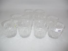 Set of 10 Crystal Whisky Tumblers
