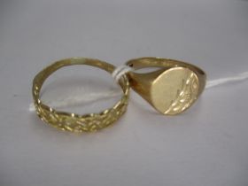 Two 9ct Gold Rings, 3.8g