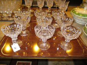 Set of 9 Crystal Cocktail/Champagne Coupes