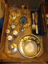 Silver Capstan Inkwell and a Selection of Silver Plated Items etc