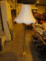 Brass Standard Lamp with Shade