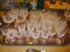 Set of 6 Crystal Champagne Coupes, Various Wine Goblets etc