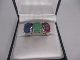 Ruby, Emerald and Sapphire Ring